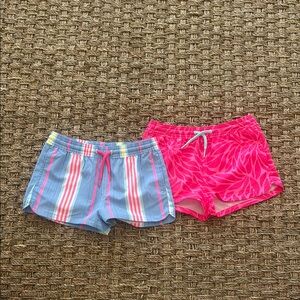 Vineyard Vines Kids Athletic Shorts - Blue and Pink- 2 pairs